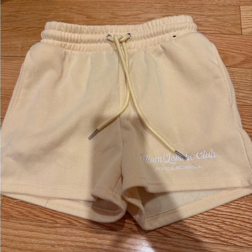 T.J.Maxx Pale Yellow Drawstring Lounge Shorts